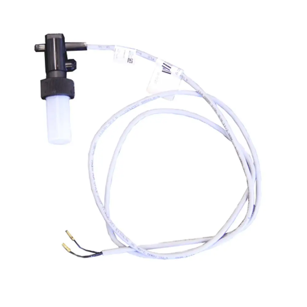 Durchflussschalter von Roth mit einem transparenten Behälter und Anschlusskabeln, geeignet zur Messung des Flüssigkeitsdurchflusses in verschiedenen Anwendungen.